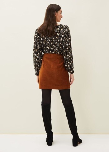 Phase Eight Kennedy Corduroy Skirts Brown Canada | OCKMBR-571